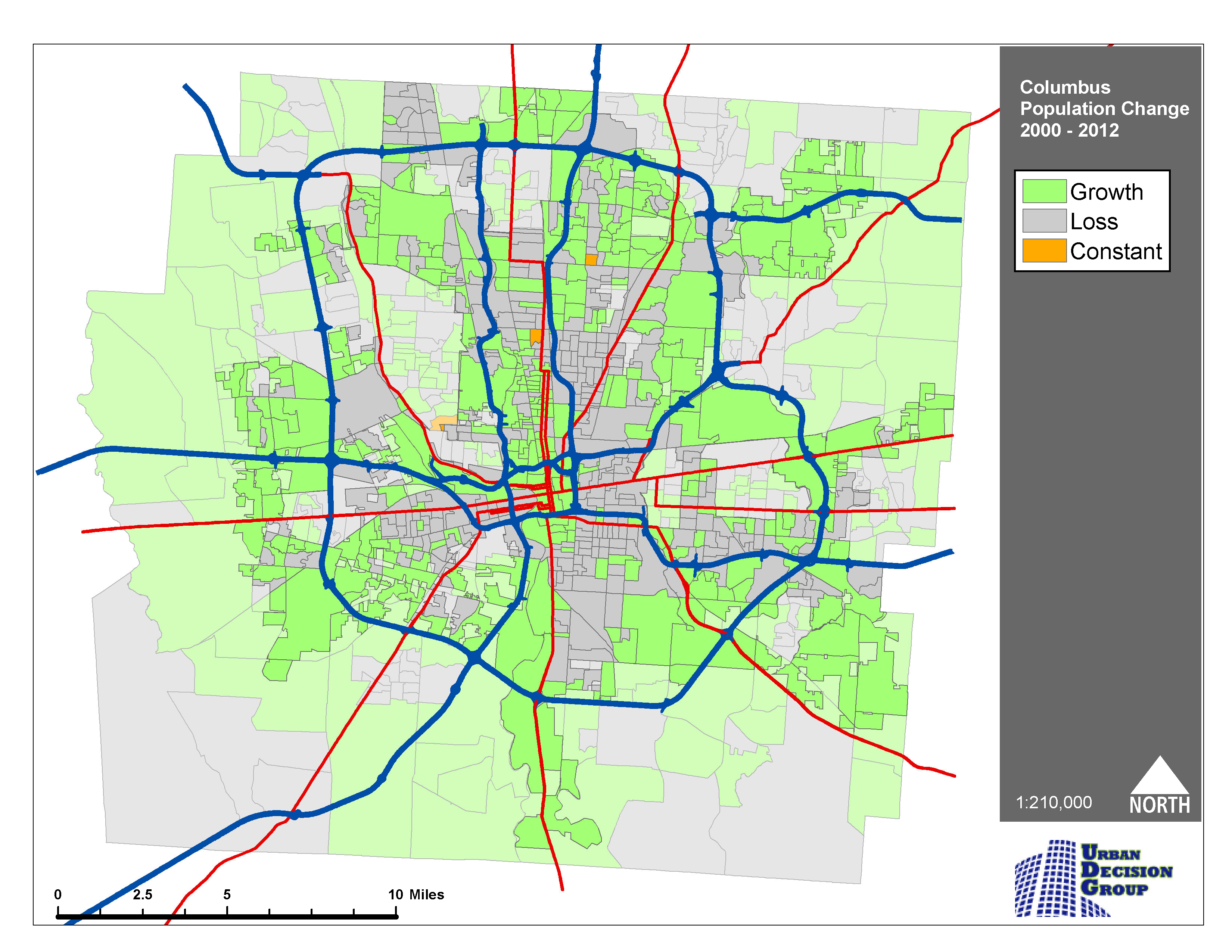 Growth 2000 - 2012 (Columbus)